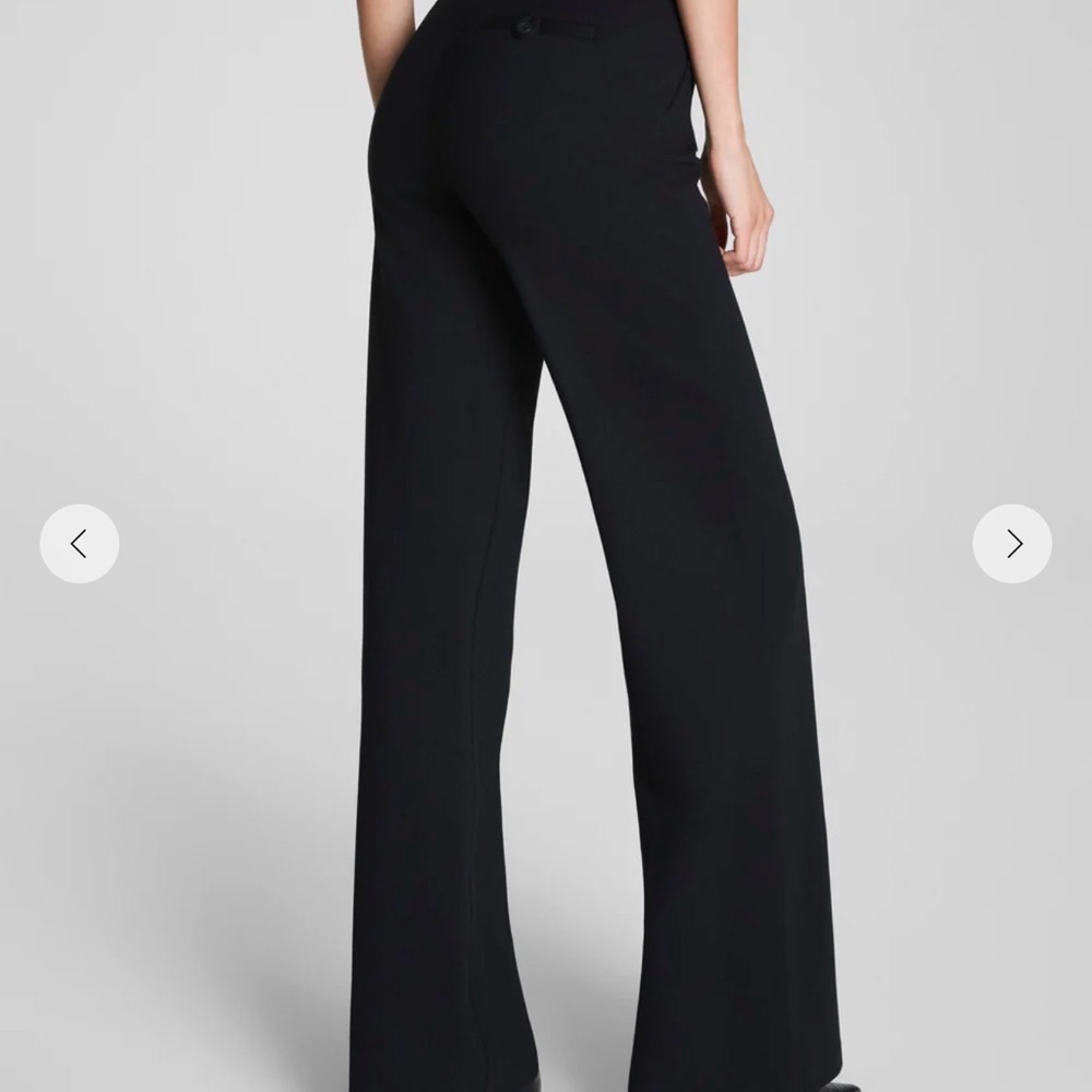 NWT SPANX Black Wide-Leg Ponte Trousers